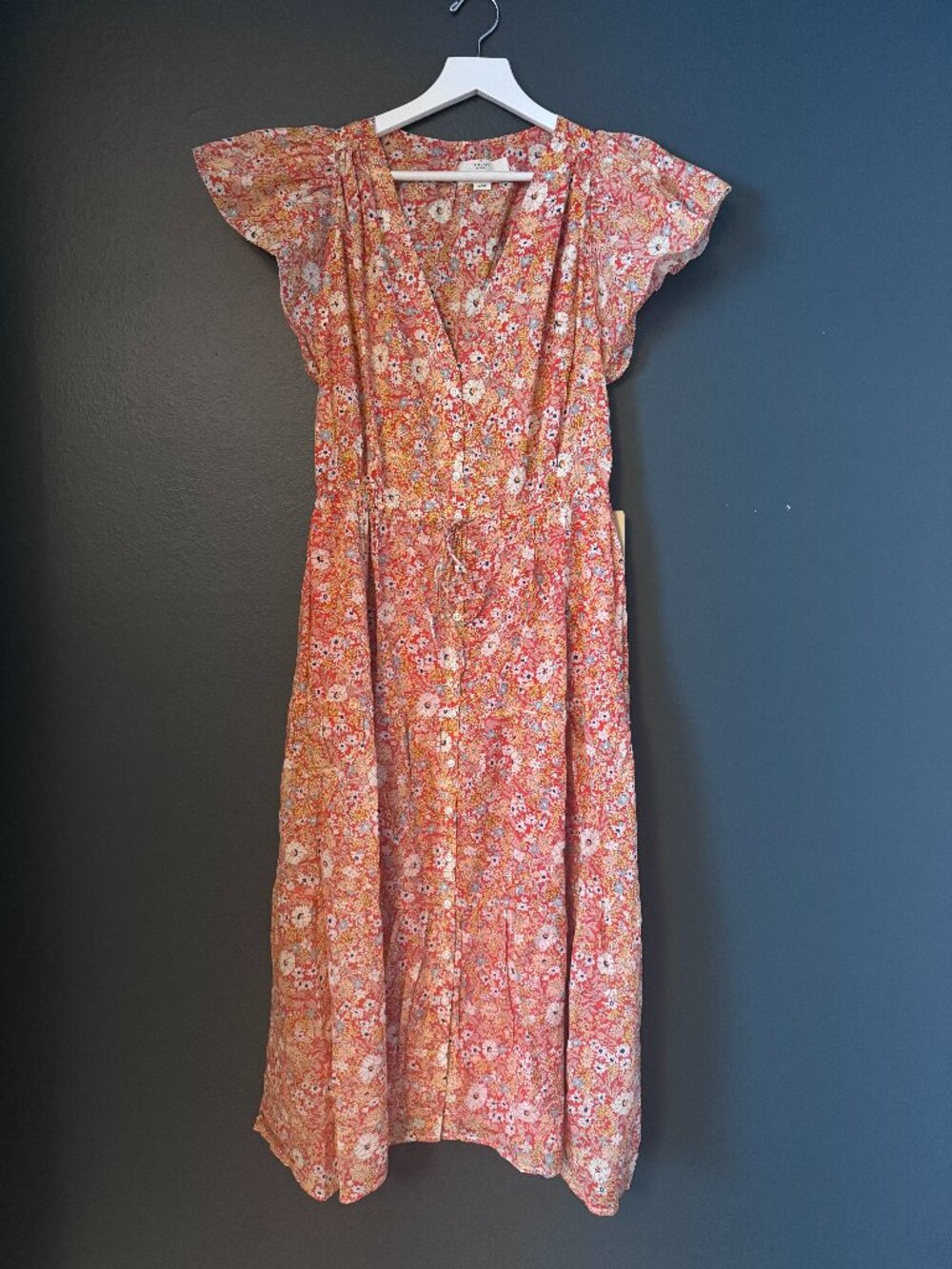 NWT Trovata Birds of Paradis Kristi Cotton Midi Dress - POCKETS! - Picture 3 of 5